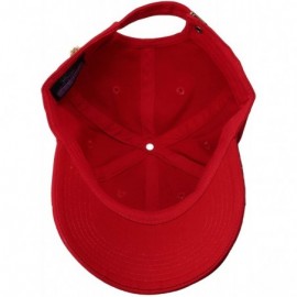 Baseball Caps Classic Baseball Cap Dad Hat 100% Cotton Soft Adjustable Size - Red - C311AT3P289 $7.43