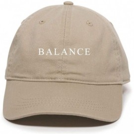 Baseball Caps Balance Dad Baseball Cap Embroidered Cotton Adjustable Dad Hat - Khaki - CI18Z9WD2O8 $11.88