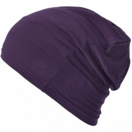 Skullies & Beanies Mens Sports Thermal Beanie - Womens Fitness Cap Fast Dry Hat Made in Japan Gym - Purple - C611BAI4WV5 $13.84