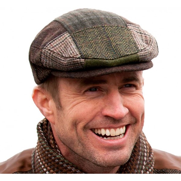 Newsboy Caps Irish Tweed Patch Cap- Trinity Style- 100% Irish Wool- Made in Ireland - CM120VGQRZL $45.13