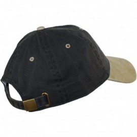 Baseball Caps Oceanside Solid Color Adjustable Baseball Cap - Black and Tan - CC18R2EU5YY $11.16