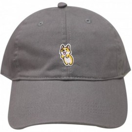 Baseball Caps Cute Welsi Corgi Cotton Baseball Dad Caps - Light Grey - CL185WGIK00 $15.74