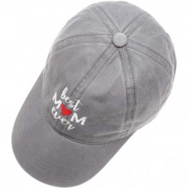 Baseball Caps Baseball Dad Hat Vintage Washed Cotton Low Profile Embroidered Adjustable Baseball Caps - Best Mom Ever - Grey ...