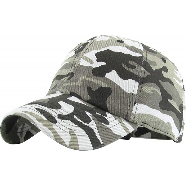 Baseball Caps Dad Hat Adjustable Unstructured Polo Style Low Profile Baseball Cap - Camo Black - CJ18SIHHRNS $12.98