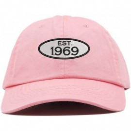 Baseball Caps Established 1969 Embroidered 51st Birthday Gift Soft Crown Cotton Cap - Vc300_lightpink - CB18QLSZSHI $15.35