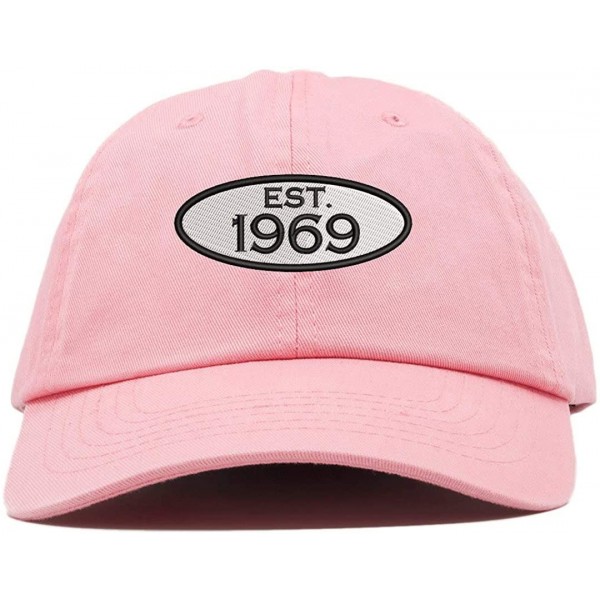 Baseball Caps Established 1969 Embroidered 51st Birthday Gift Soft Crown Cotton Cap - Vc300_lightpink - CB18QLSZSHI $15.35