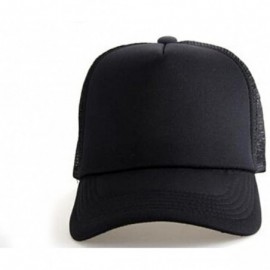 Baseball Caps Caps- 2016 Fashion Mesh Baseball Cap Hat Blank Curved Visor Hat Adjustable (Black) - CH12DYY9U1F $11.45