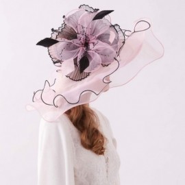 Sun Hats Women's Organza Kentucky Derby Tea Party Hat - Design 3 - Light Pink - C618T6YZ9CG $11.54