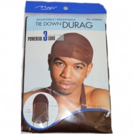 Baseball Caps Du-Rag Tie Down Cap with Tail - Wave Builder Hat- One Size - Brown - CO12F2P3ERF $19.03