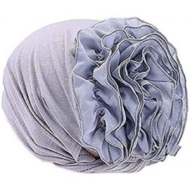 Skullies & Beanies Stay Beautiful Women Chemo Head Stretch Wrap Hat - Hair Loss Beanie Turban Cancer Pleated Cap - Gray - C71...