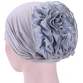 Skullies & Beanies Stay Beautiful Women Chemo Head Stretch Wrap Hat - Hair Loss Beanie Turban Cancer Pleated Cap - Gray - C71...