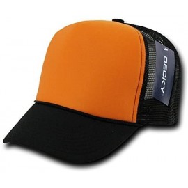 Baseball Caps Ind. Mesh Cap - Black/Orange - CL117KW9HHZ $7.64