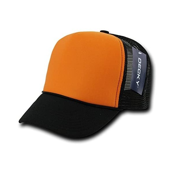 Baseball Caps Ind. Mesh Cap - Black/Orange - CL117KW9HHZ $7.64