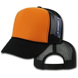 Baseball Caps Ind. Mesh Cap - Black/Orange - CL117KW9HHZ $7.64