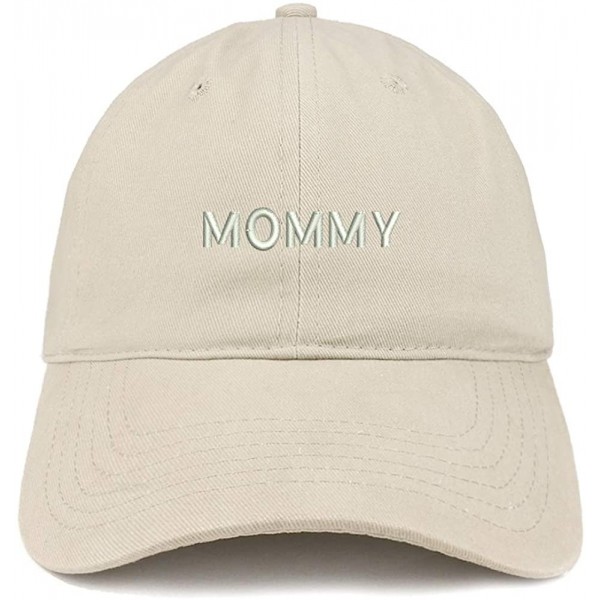 Baseball Caps Mommy Embroidered Soft Crown 100% Brushed Cotton Cap - Stone - CL17Z2Y757A $21.88