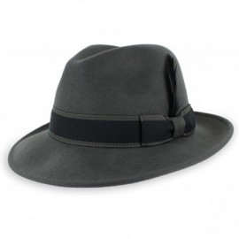 Fedoras Belfry Crushable Fedora Vintage Striped - Banesgrey - CV18LC9O9RD $45.85