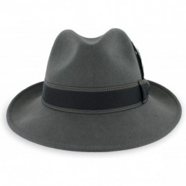 Fedoras Belfry Crushable Fedora Vintage Striped - Banesgrey - CV18LC9O9RD $45.85