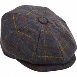 Newsboy Caps Classic Men's Wool Herringbone Newsboy Cap Driving Cabbie Tweed Applejack Golf Hat - 2157-olive - C718LZG893H $1...