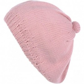 Berets Womens Winter Cozy Cable Fleece Lined Knit Beret Beanie Hat (Set Available) - CD18UE35N8M $17.68