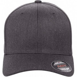 Baseball Caps Flexfit Premium Wool Blend Ballcap - Stretch Fit- Original Baseball Cap w/Hat Liner - Dark Heather - C518H9NHGI...