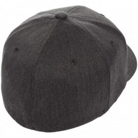 Baseball Caps Flexfit Premium Wool Blend Ballcap - Stretch Fit- Original Baseball Cap w/Hat Liner - Dark Heather - C518H9NHGI...