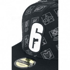 Baseball Caps Rainbow 6 Baseball Cap 6-Siege Classic Logo Official Gamer Black Snapback - CC18TIWCAU4 $28.16