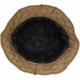 Rain Hats Packable Water Repellent Quilted Bucket Rain Hat w/Adjustable Drawstring - Light Brown - CS12NEMPDJD $11.35