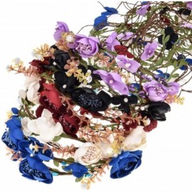 Headbands Newly arrived Rattan Flower Vine Crown Tiaras Necklace Belt Party Decoration - Purple - CW193W2RY7D $10.36