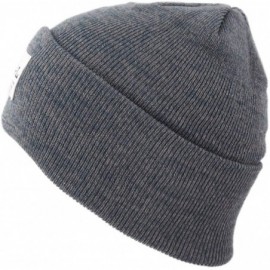 Skullies & Beanies Men's The Uniform Fine Knit Workwear Cuffed Beanie Hat - Bleu-marl - C418KGD7MNS $27.87