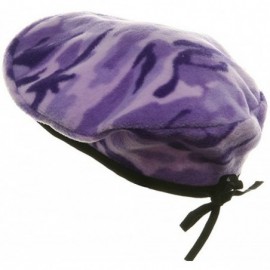 Berets Camo Fleece Beret - Lilac - CV18GYZ242N $18.99