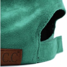 Baseball Caps Everyday Faux Suede 6 Panel Solid Suede Baseball Adjustable Cap Hat - Teal - CU17YT2AQ7G $12.03