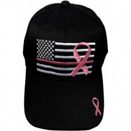 Baseball Caps Embroidered Pink Lives Matter Breast Cancer Awareness Pink Ribbon Adjustable Baseball Hat/Cap - Black - CQ18ZM9...