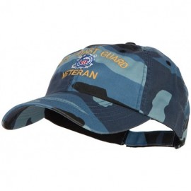 Baseball Caps US Coast Guard Veteran Military Embroidered Enzyme Camo Cap - Sky - CV18CGLHXKI $28.66