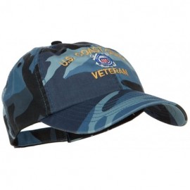 Baseball Caps US Coast Guard Veteran Military Embroidered Enzyme Camo Cap - Sky - CV18CGLHXKI $28.66