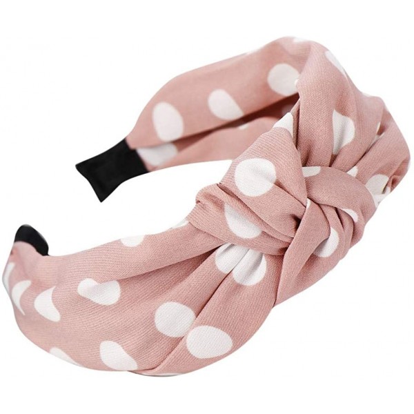 Headbands Hairband- Women Polka Dot Bowknot Headband Hair Head Hoop Hair Accessories for Girls - Pink - CS18U73RS6X $7.80