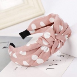 Headbands Hairband- Women Polka Dot Bowknot Headband Hair Head Hoop Hair Accessories for Girls - Pink - CS18U73RS6X $7.80