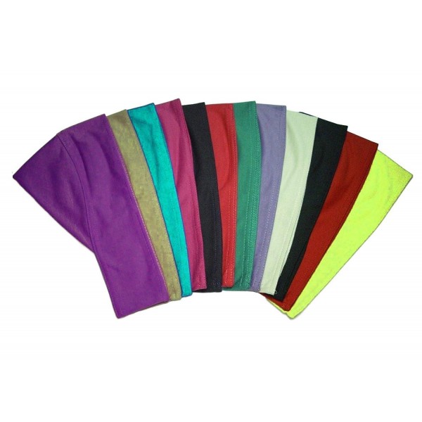 Headbands Lot 17 Various Colors Egyptian Headband Cotton Bandana Hijab Bonnet - CV18RO9C3DU $14.62