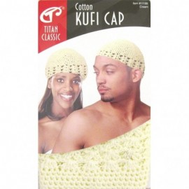 Skullies & Beanies Cotton Kufi Cap Cream - Cream - CM11IATIP2J $10.05