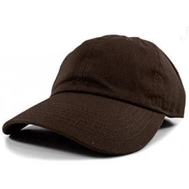 Baseball Caps Polo Style Baseball Cap Ball Dad Hat Adjustable Plain Solid Washed Mens Womens Cotton - Brown - CY18WDC2O27 $9.02