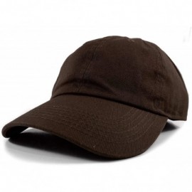 Baseball Caps Polo Style Baseball Cap Ball Dad Hat Adjustable Plain Solid Washed Mens Womens Cotton - Brown - CY18WDC2O27 $9.02