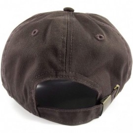 Baseball Caps Polo Style Baseball Cap Ball Dad Hat Adjustable Plain Solid Washed Mens Womens Cotton - Brown - CY18WDC2O27 $9.02