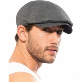 Newsboy Caps Cotton Flat Cap Cabbie Hat Gatsby Ivy Cap Irish Hunting Hat Newsboy - Gray - C7119BSJYKB $25.86