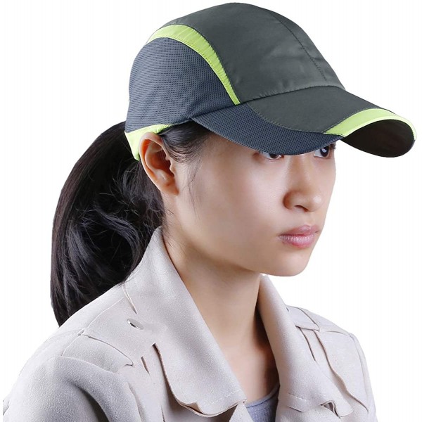 Baseball Caps Unisex Sun Hat-Ultra Thin Quick Dry Lightweight Summer Sport Running Baseball Cap - A-green - CX12EMMFZX5 $13.65