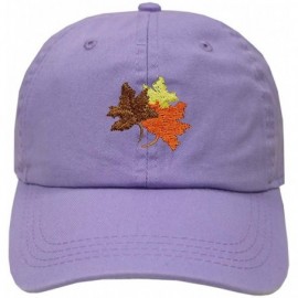 Baseball Caps Fall Leaves Cotton Baseball Dad Caps - Multi Colors - Lilac - C918IZ7C7ZU $9.49