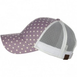 Baseball Caps Printed Polka Dotted Pattern Adjustable Mesh Trucker Baseball Cap - Purple - CX18C6S4OLE $12.72