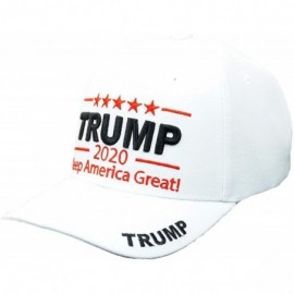 Baseball Caps Trump 2020 Keep America Great Embroidery Campaign Hat USA Baseball Cap - 3d- White - C118LCGSLHK $15.60