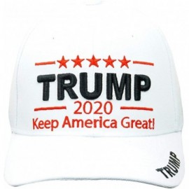 Baseball Caps Trump 2020 Keep America Great Embroidery Campaign Hat USA Baseball Cap - 3d- White - C118LCGSLHK $15.60