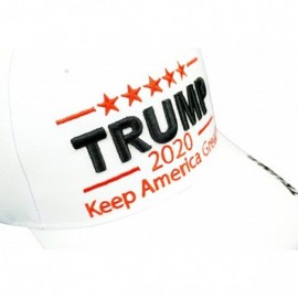 Baseball Caps Trump 2020 Keep America Great Embroidery Campaign Hat USA Baseball Cap - 3d- White - C118LCGSLHK $15.60