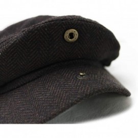 Newsboy Caps Mens Vintage Style Cloth Cap Hat Twill Cabbie/Hunting Hat Newsboy Beret Cap - Brown - C5188I0ZL4X $9.82