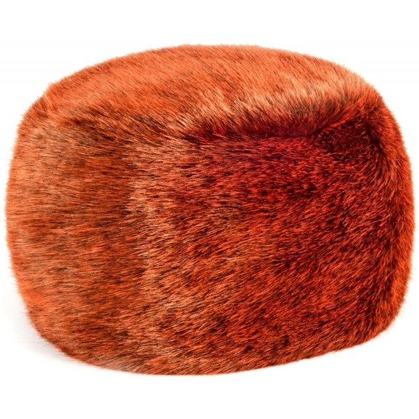 Bomber Hats Women's Fur Hat Russian Cossack Made of Faux Rabbit Fur - Ginger - CN187Y6NN82 $13.02